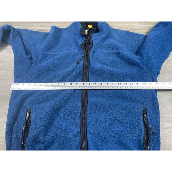 Vintage REI Men's Size Large Blue Fleece Hiking Jacket Coat Full Zip Pockets - Picture 9 of 16